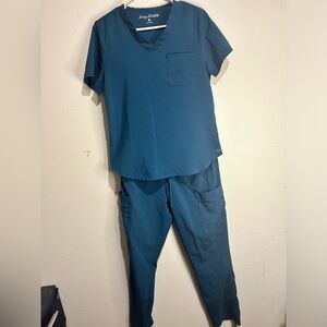 Easy Stretch Dark Green color Scrub Set Size Small